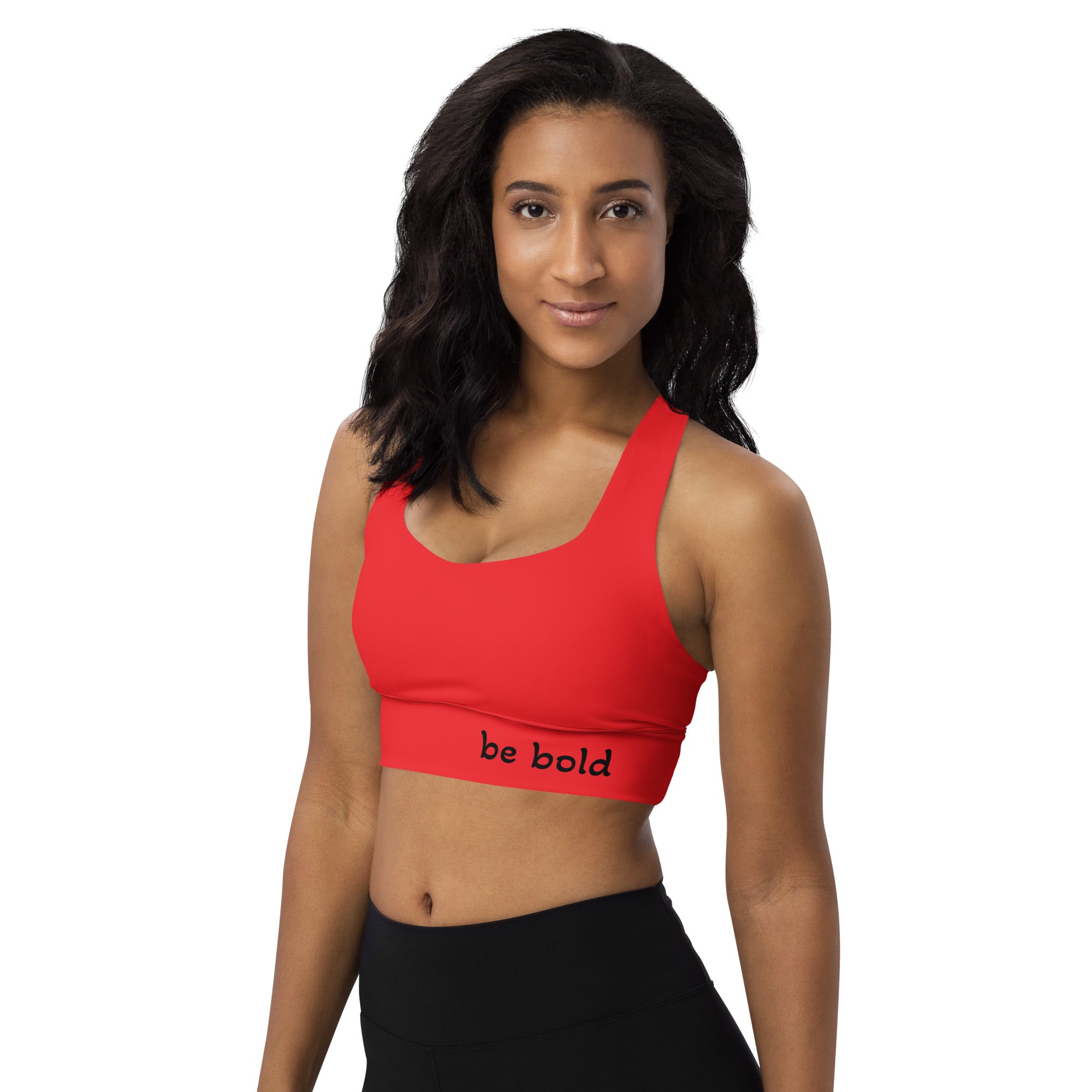 Be Bold Red Longline Sports Bra